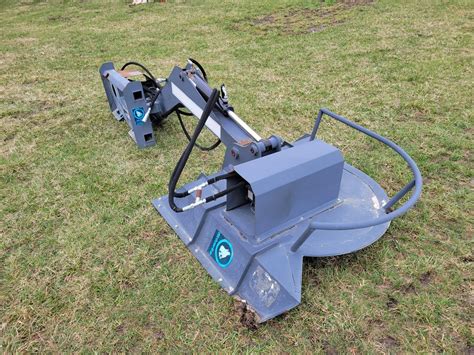 skid steer swing arm mower|mowing attachment for skid steer.